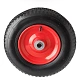 Пневматическое колесо, металлический обод, симм. ступица, шарикоподшипник (380 мм, ось 25 мм, 4.00-8) - PR 3007-1